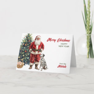 Weihnachtsmann und Dalmatinerhund Weihnachten