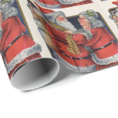 Weihnachtsmann und die Frau Geschenkpapier (Rolleneckpunkt)