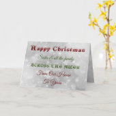 Weihnachtsmann und die ganze Familie Karte (Gelbe Blume)