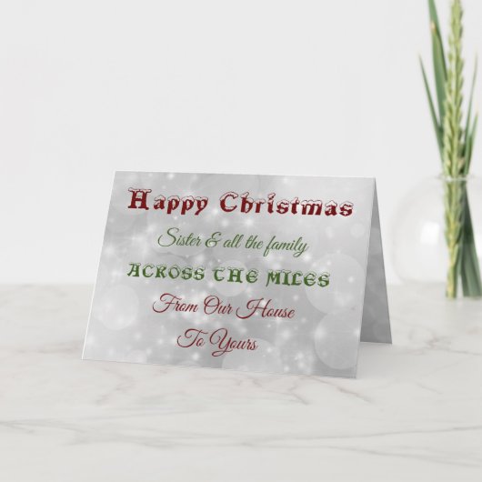 Weihnachtsmann und die ganze Familie Karte (Vorderseite)