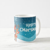 Weihnachtsmann und die Rentiere Kaffeetasse (VorderseiteRechts)