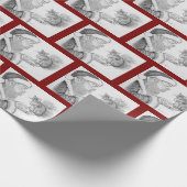 Weihnachtsmann und Eichhörnchen Geschenkpapier (Ecke)