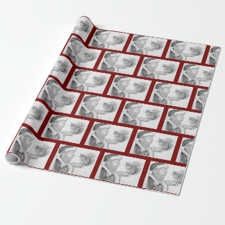 Weihnachtsmann und Eichhörnchen Geschenkpapier
