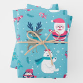 Weihnachtsmann und Eisbär Geschenkpapier Set (Beispiel)