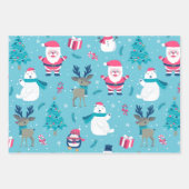 Weihnachtsmann und Eisbär Geschenkpapier Set (Vorderseite 3)