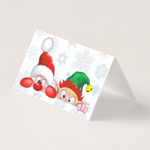 Weihnachtsmann und Elf Süßer und lustiger Weihnach