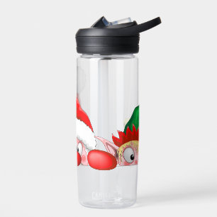 Weihnachtsmann und Elf Süßer und lustiger Weihnach Trinkflasche