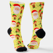 Weihnachtsmann und Elf Weihnachtsfeiertag Niedlich Socken (Gewinkelt)