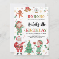 Weihnachtsmann und Elfen zum Geburtstag