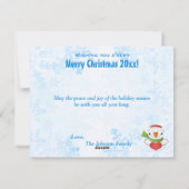 Weihnachtsmann- und feiertagskarte (Rückseite)