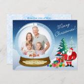 Weihnachtsmann- und feiertagskarte (Vorne/Hinten)