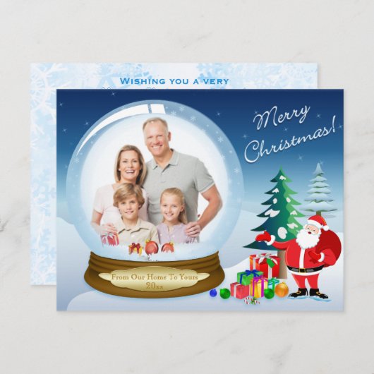 Weihnachtsmann- und feiertagskarte (Vorne/Hinten)