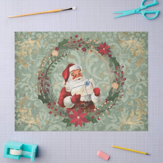 Weihnachtsmann und Feuertraum Seidenpapier (Basteln)