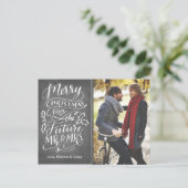 Weihnachtsmann und Foto Feiertagspostkarte (Stehend Vorderseite)