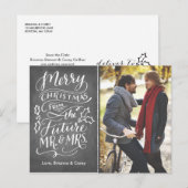 Weihnachtsmann und Foto Feiertagspostkarte (Vorne/Hinten)