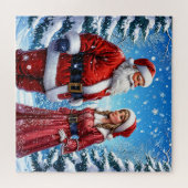 Weihnachtsmann und Frau Claus Puzzle (Horizontal)