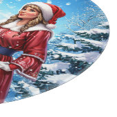 Weihnachtsmann und Frau Claus Schneidebrett (Ecke)