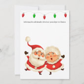 Weihnachtsmann und Frau Claus Weihnachten 50. Gebu Einladung (Rückseite)