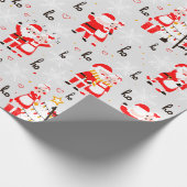 Weihnachtsmann und Frau Claus Weihnachtsfeier Geschenkpapier (Ecke)