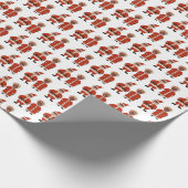 Weihnachtsmann und Frau Claus Wrapping Paper Geschenkpapier (Ecke)