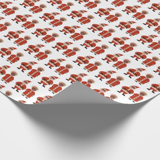 Weihnachtsmann und Frau Claus Wrapping Paper Geschenkpapier (Ecke)