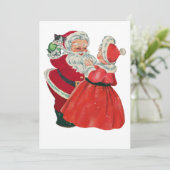 Weihnachtsmann und Frau Weihnachtsmann Feiertagskarte (Stehend Vorderseite)