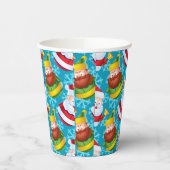 Weihnachtsmann und Freund mit Schneeflocke Pappbecher (Links)