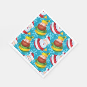 Weihnachtsmann und Freund mit Schneeflocke Serviette (Ecke)