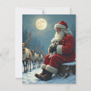 Weihnachtsmann und Freunde Feiertagskarte