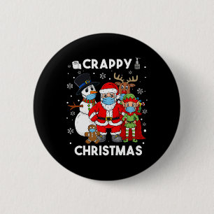 Weihnachtsmann und Freunde Spaß Jungs Kinder X Button