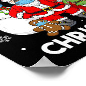 Weihnachtsmann und Freunde Spaß Jungs Kinder X Poster (Ecke)