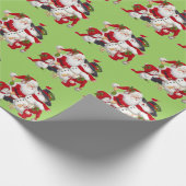 Weihnachtsmann und Freunde Umschlagpapier Geschenkpapier (Ecke)