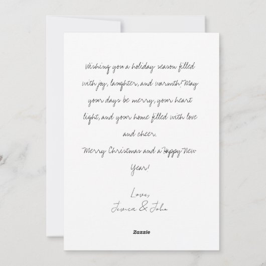 Weihnachtsmann und Freunde Weihnachtskarte Feiertagskarte (Rückseite)