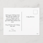 Weihnachtsmann und Freunde Weihnachtskarte Feiertagspostkarte (Rückseite)