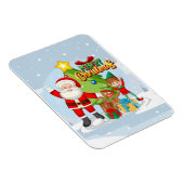 Weihnachtsmann und Freunde Weihnachtskarte Magnet (Rechte Seite)