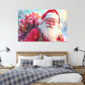 Weihnachtsmann und Geschenke Leinwanddruck (Insitu (Schlafzimmer))