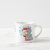 Weihnachtsmann und Geschenke Personalisierte Kinde Espressotasse (Rechts)