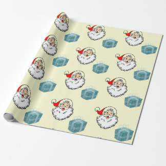 Weihnachtsmann und Geschenkpapier