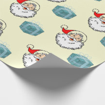 Weihnachtsmann und Geschenkpapier