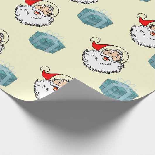 Weihnachtsmann und Geschenkpapier (Ecke)