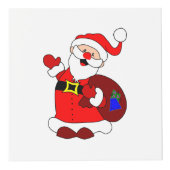 Weihnachtsmann und Geschenktüte Würfel (Vorderseite)