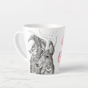 Weihnachtsmann und Hirsch Milchtasse