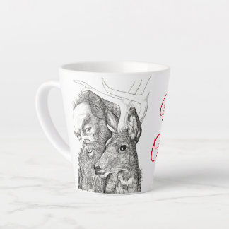Weihnachtsmann und Hirsch Milchtasse
