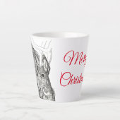 Weihnachtsmann und Hirsch Milchtasse (Vorderseite)