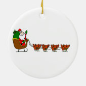 Weihnachtsmann und Huhn-Verzierung Keramik Ornament (Hinten)
