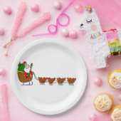 Weihnachtsmann und Hühnerpapier Pappteller (Party)