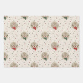 Weihnachtsmann und Kariert Geschenkpapier Set (Vorderseite)