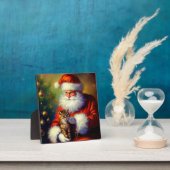 Weihnachtsmann und Katze 1 Fotoplatte (InSitu)