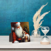 Weihnachtsmann und Katze 3 Fotoplatte (InSitu)