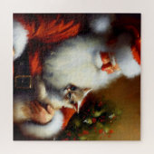 Weihnachtsmann und Katze (3) Puzzle (Horizontal)